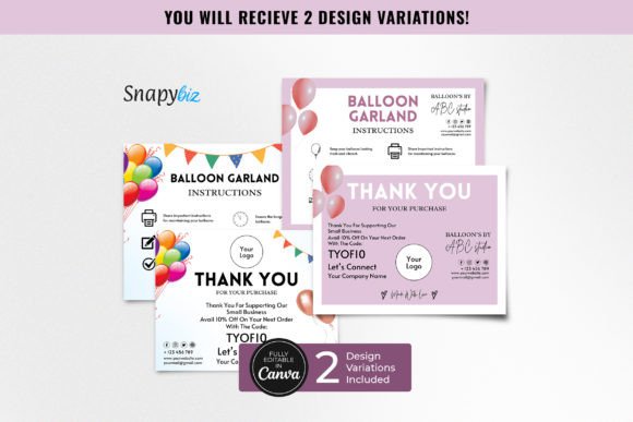 Canva Balloon Garland Instructions Card