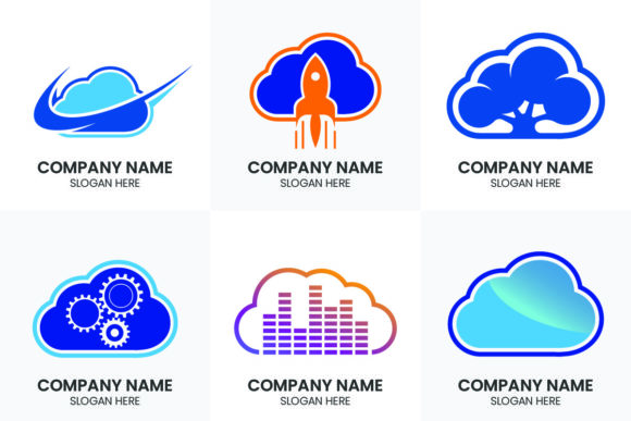 Cloud Computing Icon Vector Logo Set: A Designer's Toolkit