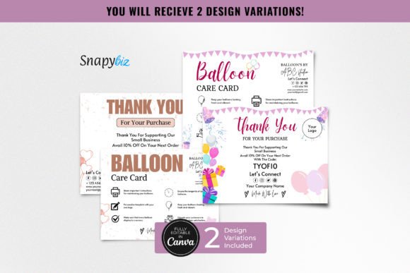 Editable Balloon Care Card Canva Template: Your Brand's Secret Weapon