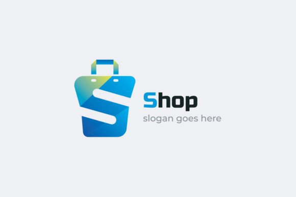 Letter S Shopping Logo: A Modern Bag Symbol for Your Brand