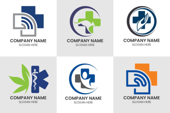 Professional Health Medical Vector Logo Set for Your Brand